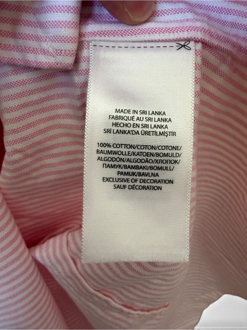Ralph Lauren Women’s Large Pink White Striped Oxford Button Down Short Sleeve - Picture 9 of 10